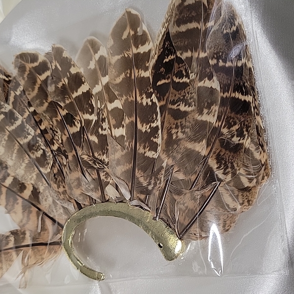 🔥LAST ONE🔥 Tribal Feather Ear Cuff, Shamanic Cuff, Burning Man, Festival - Picture 2 of 3